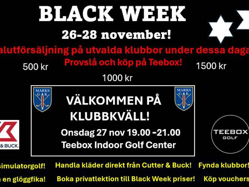 Klubbkväll 27 november!